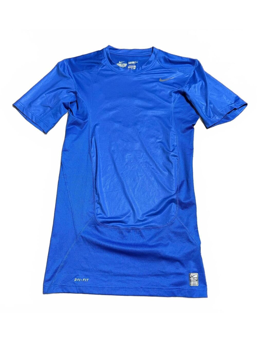 Nike Pro Combat Dri-FIT Longline Compression Shirt Mens XXL Blue 508230